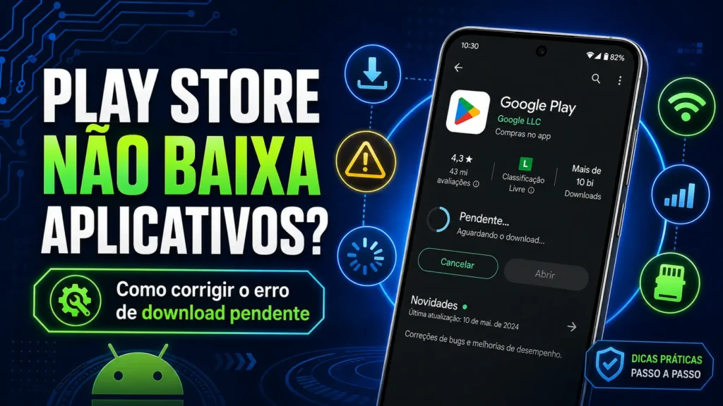 Play Store não baixa aplicativos