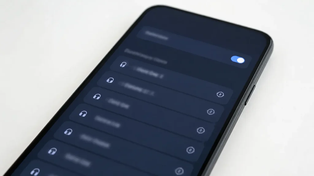 tela de configurações bluetooth não conecta com dispositivos pareados