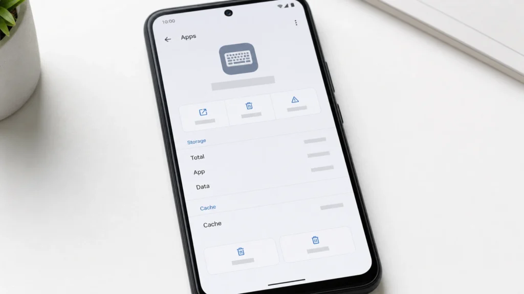 tela de configurações apps android quando teclado do celular não aparece