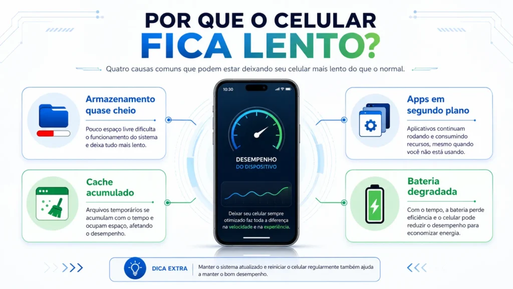 por que o celular fica lento e travando