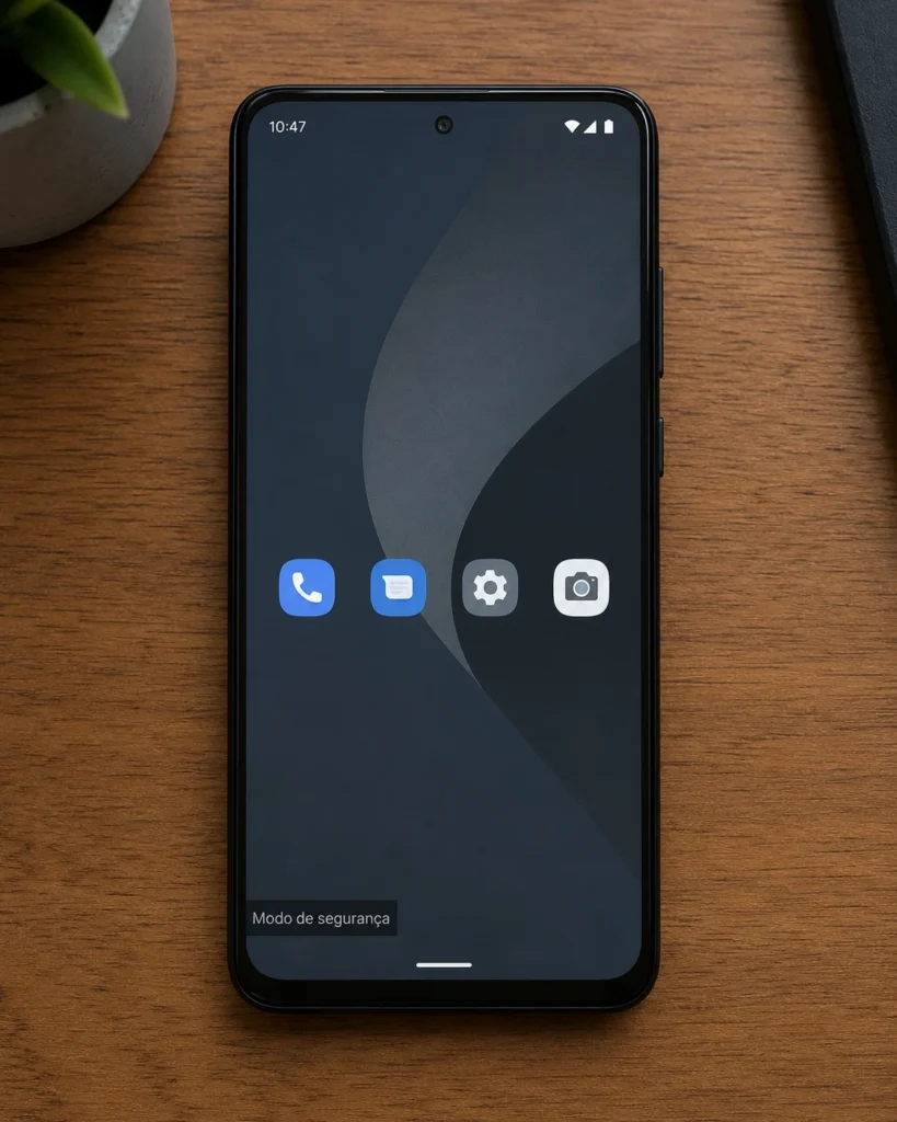 modo de segurança android para resolver erro de câmera não foi possível conectar
