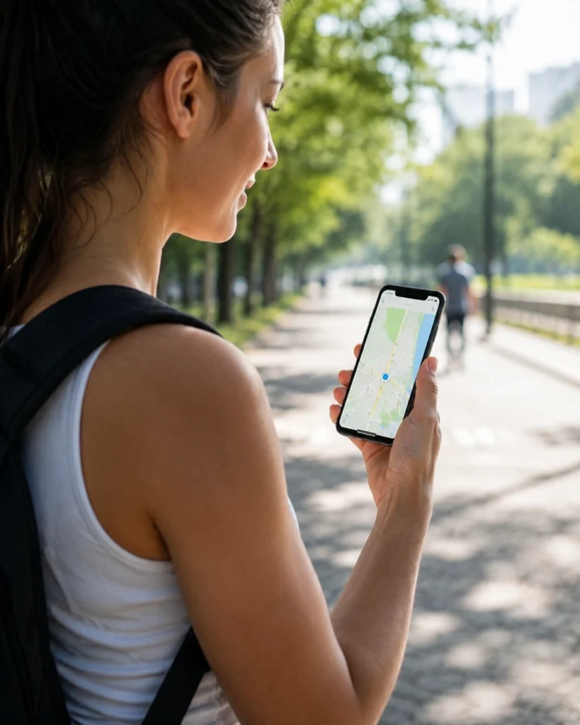aplicativo de mapa funcionando após resolver gps impreciso