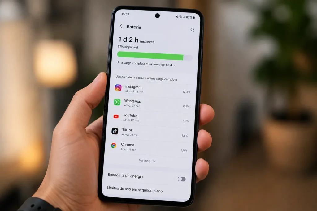 quais apps mais consomem bateria lista