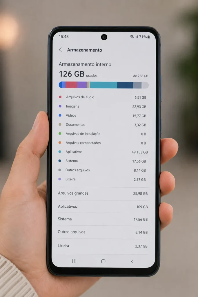 limpar cache de todos os apps armazenamento