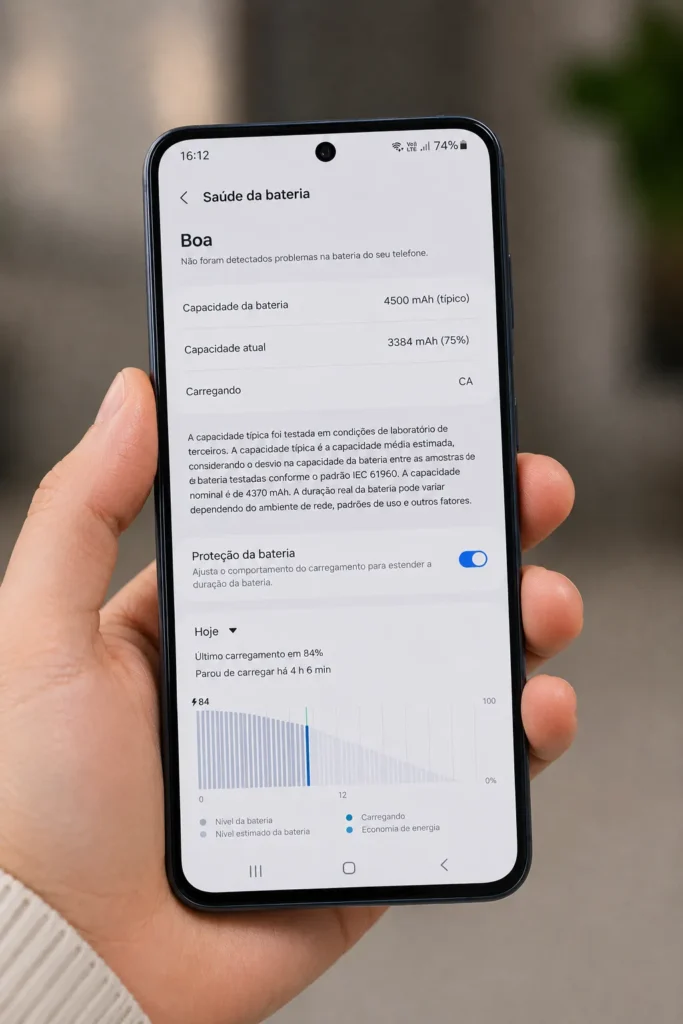 saber se preciso trocar a bateria celular