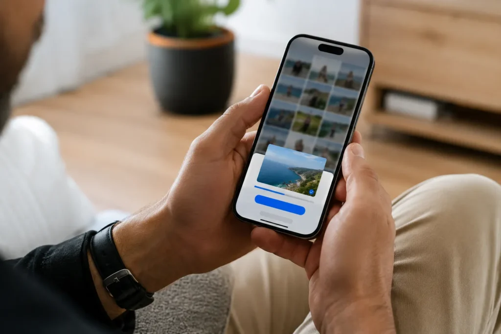 recuperar fotos apagadas no iPhone pelo álbum Apagados em até 30 dias