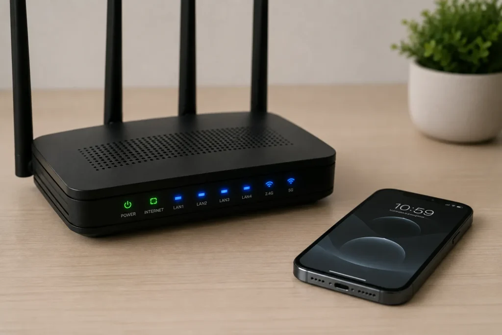 iphone roteador conectado apos correcao wifi