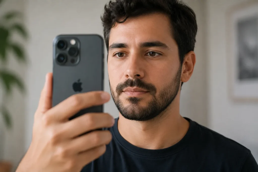 posicao correta rosto face id parou de funcionar