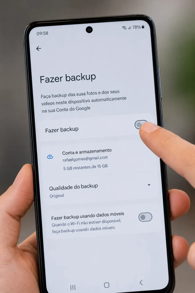 configuracoes backup google fotos nao faz