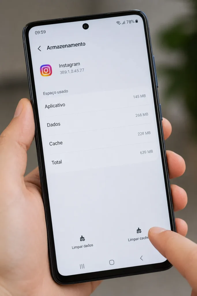 limpar cache dados app trava tela abertura