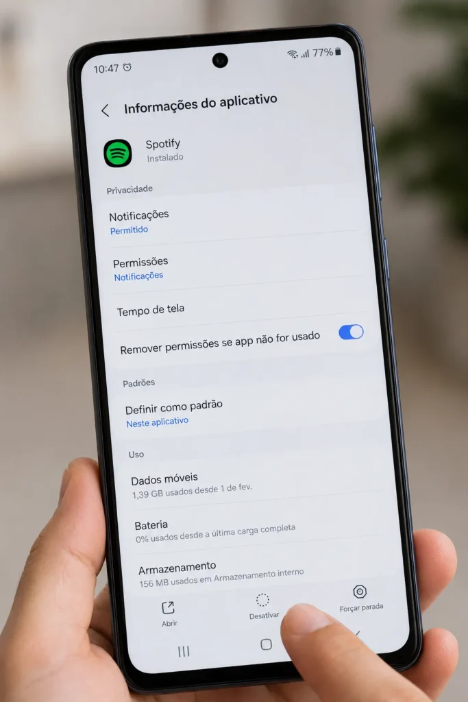botao desativar app pre instalado