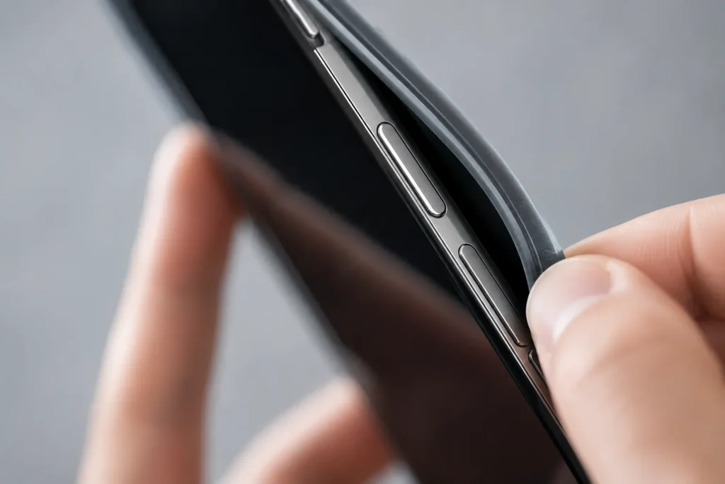 verificação do botão quando o celular desliga com 20% de bateria