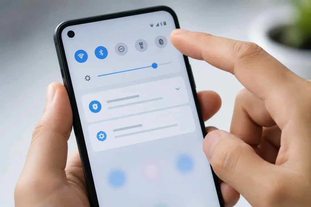 Notificação opcional para desativar modo de segurança Android