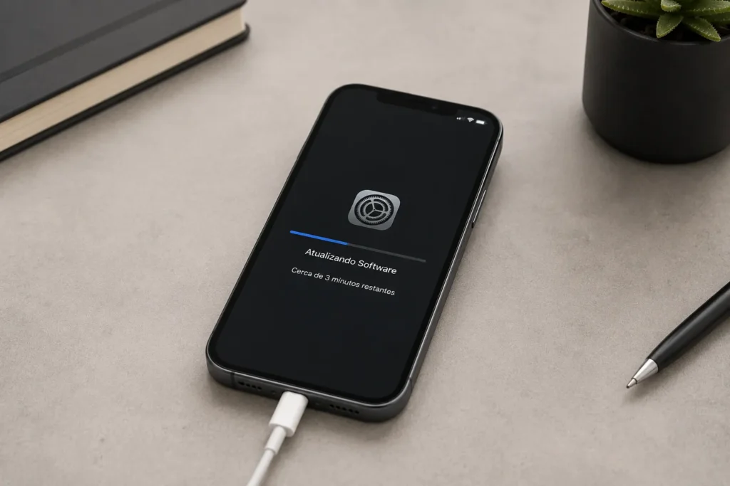 barra progresso atualizacao iphone nao atualiza