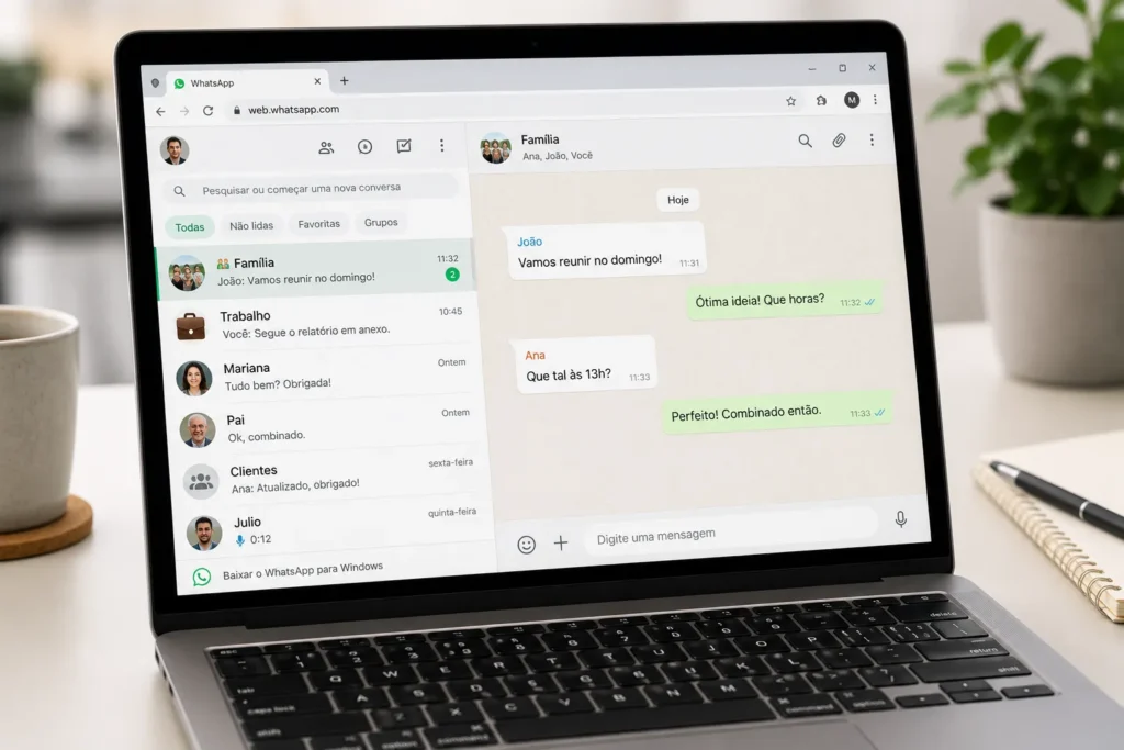whatsapp web conectado com sucesso