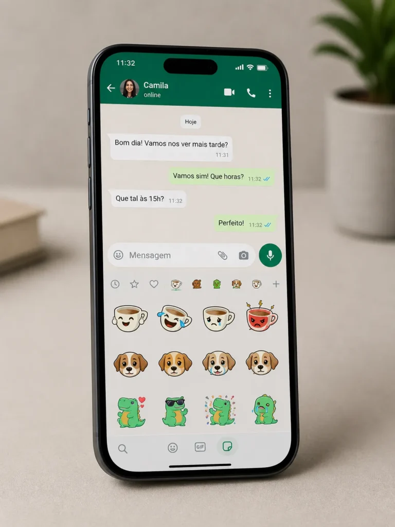 figurinhas whatsapp carregadas apos correcao