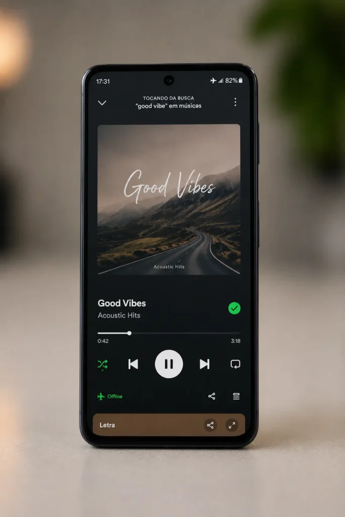 spotify tocando musica offline modo aviao