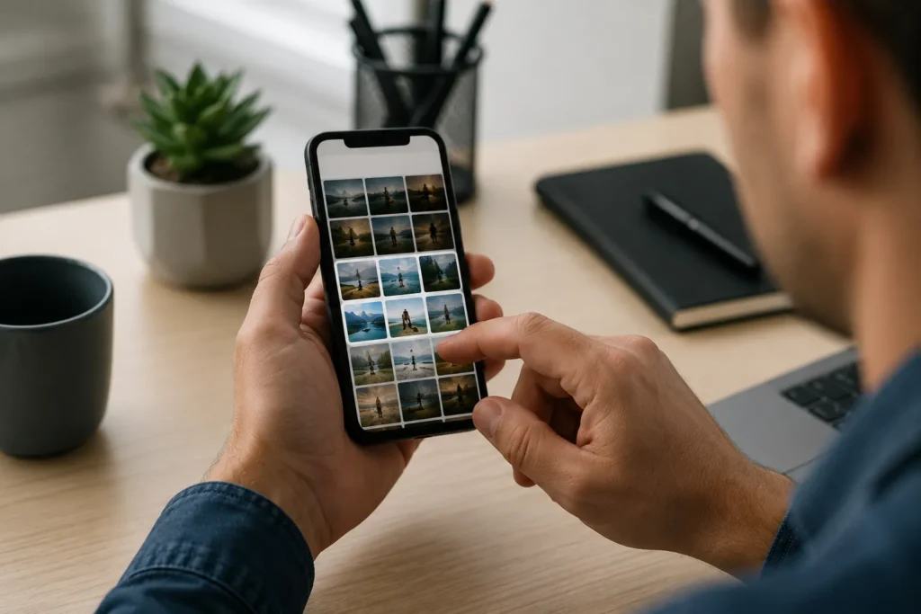 recuperar fotos apagadas no iPhone usando o álbum Recuperados do iOS 18