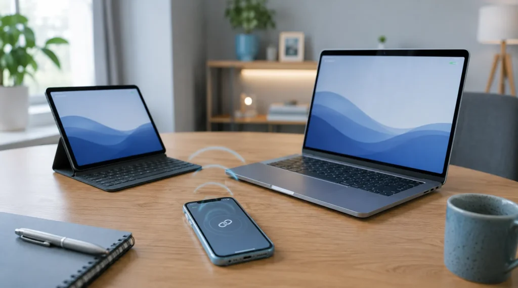 Acesso Pessoal iPhone compartilhando internet com notebook e tablet