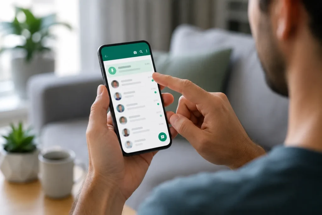 Como fixar conversa WhatsApp no topo da lista de chats no celular