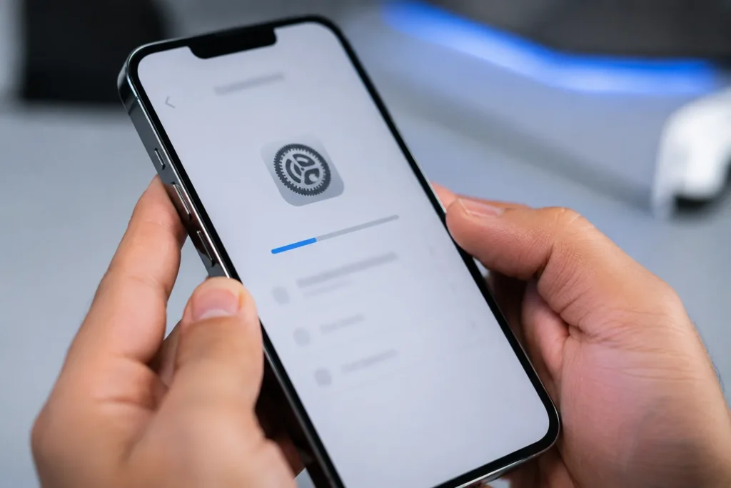 Atualização do sistema como cuidado de segurança Wi-Fi público celular