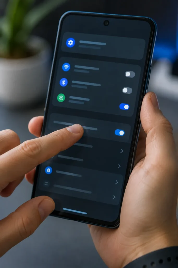 Etapa de ativação do modo desenvolvedor Android nas configurações