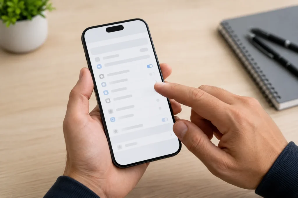 Safari não abre páginas iPhone e usuário verifica dados e ajustes do navegador