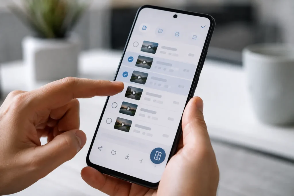 compactar vídeo celular e organizar arquivos no Android