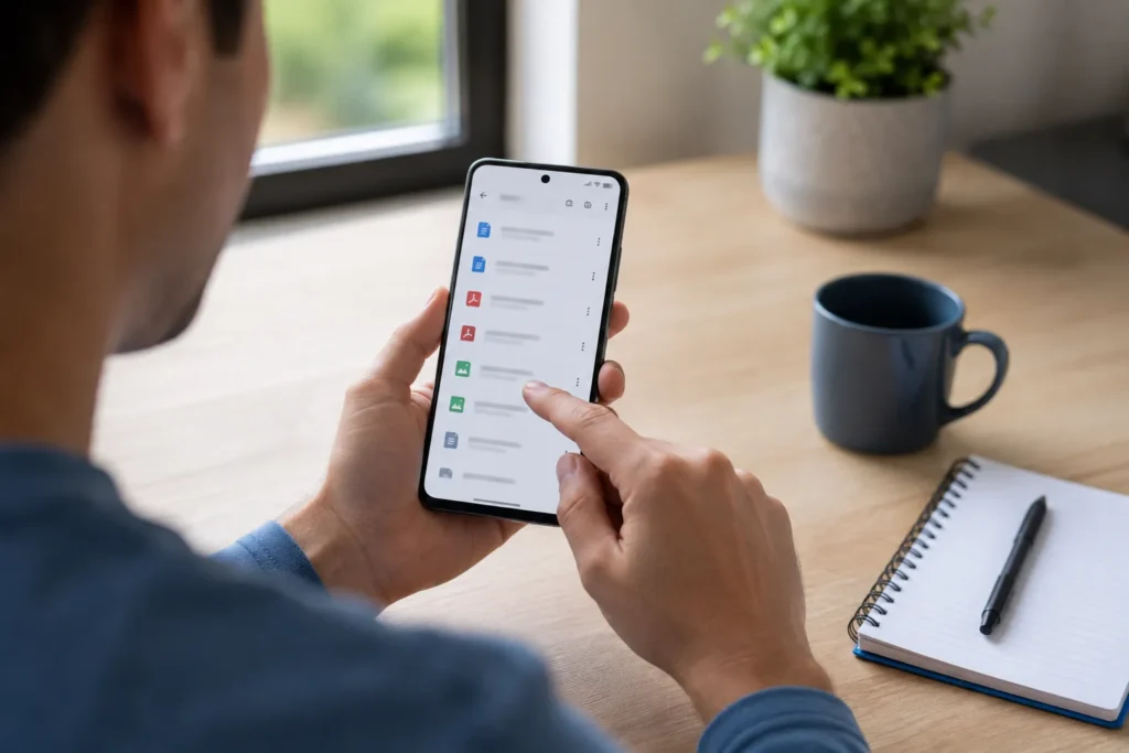 Recuperação de downloads Chrome Android pelo sistema de arquivos