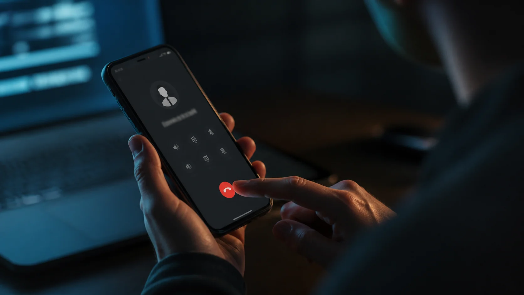 mensagem suspeita de falso atendente bancário em smartphone