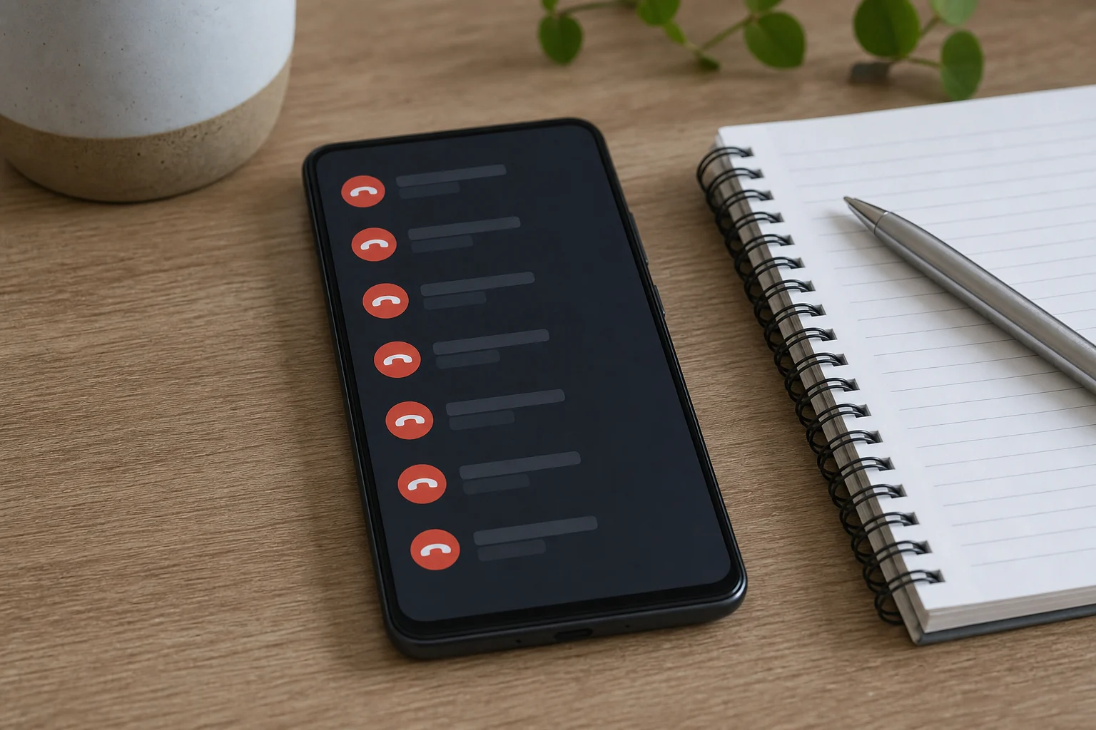 celular Android mostrando chamadas suspeitas bloqueadas